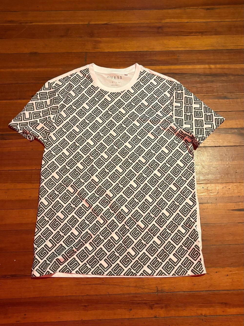 Guess White Short-Sleeve Logo Print Tee